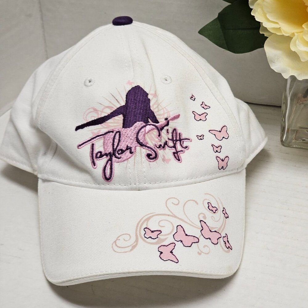 Taylor Swift RARE Adjustable Back Hat Cap Purple Pink Butterfly Love Love Love ❤ - Picture 5 of 14